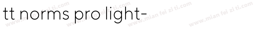 tt norms pro light字体转换
